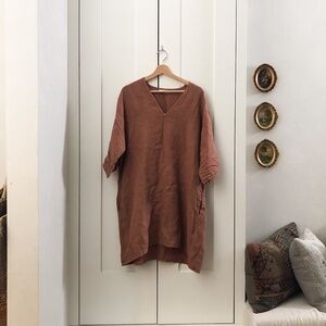 Brynn Walker dress in copper size S small linen